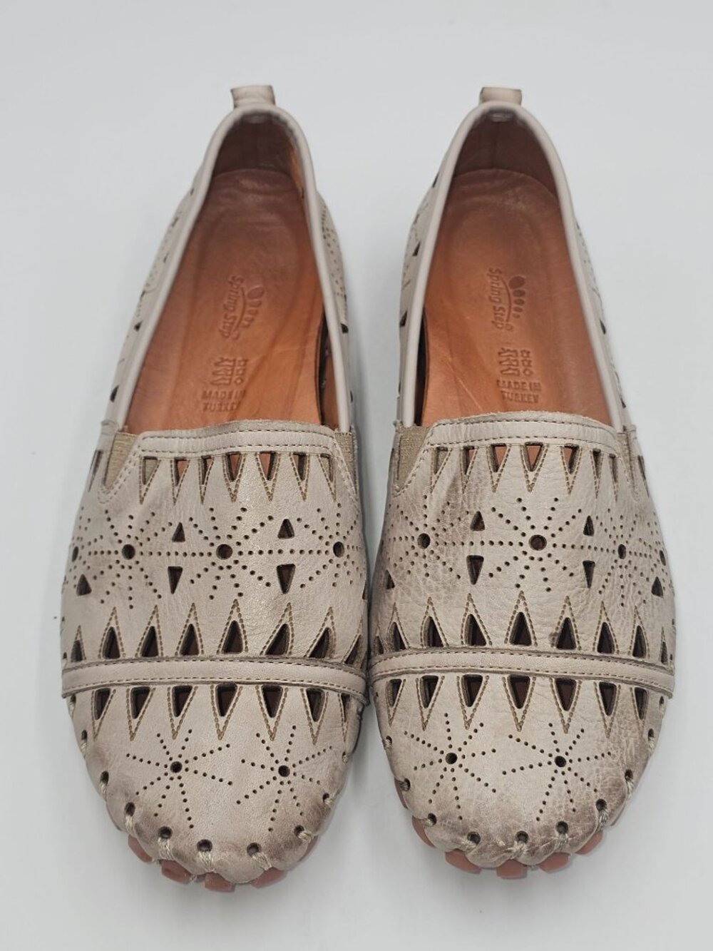 Spring Step Women's Beige Leather Fusaro Slip-On Flats Loafers Sz 10.5 (41) 3782 - Picture 6 of 16